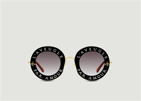 gucci love is blind sunglasses|love is blind Gucci motto.